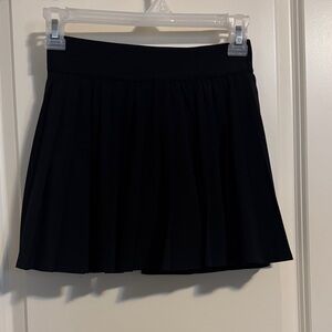 Aritzia Black Pleated Skater Skirt
